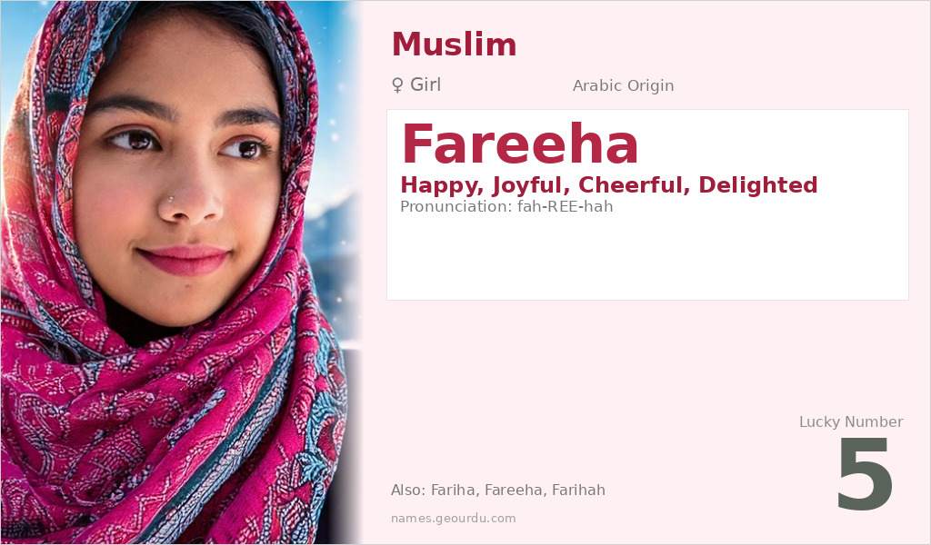 Fareeha Name Meaning and Details