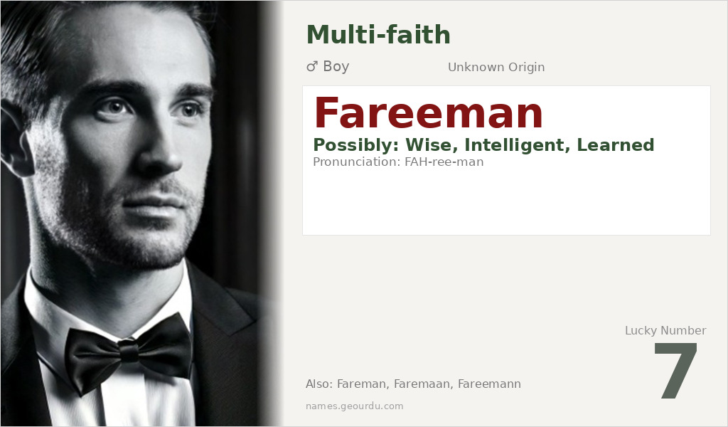 Fareeman Name Meaning and Details