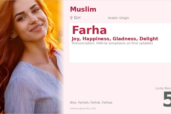 Farha Name Meaning — Arabic Origin, Girl Name & Details (2025)