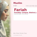 Fariah Name Meaning and Details