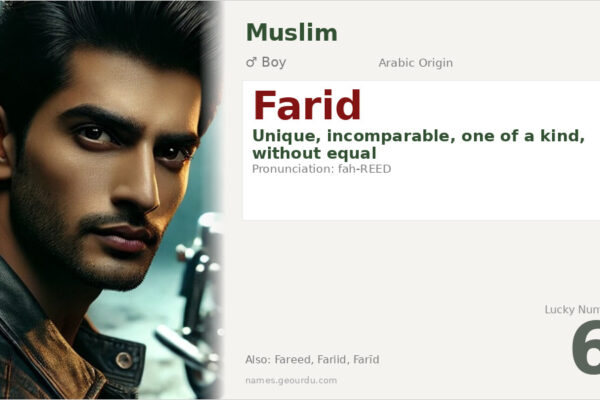 Farid Name Meaning — Arabic Origin, Boy Name & Details (2025)