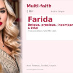 Farida Name Meaning and Details