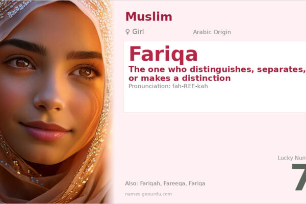 Fariqa Name Meaning — Arabic Origin, Girl Name & Details (2025)