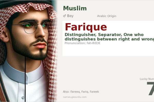 Farique Name Meaning — Arabic Origin, Boy Name & Islamic Significance (2025)