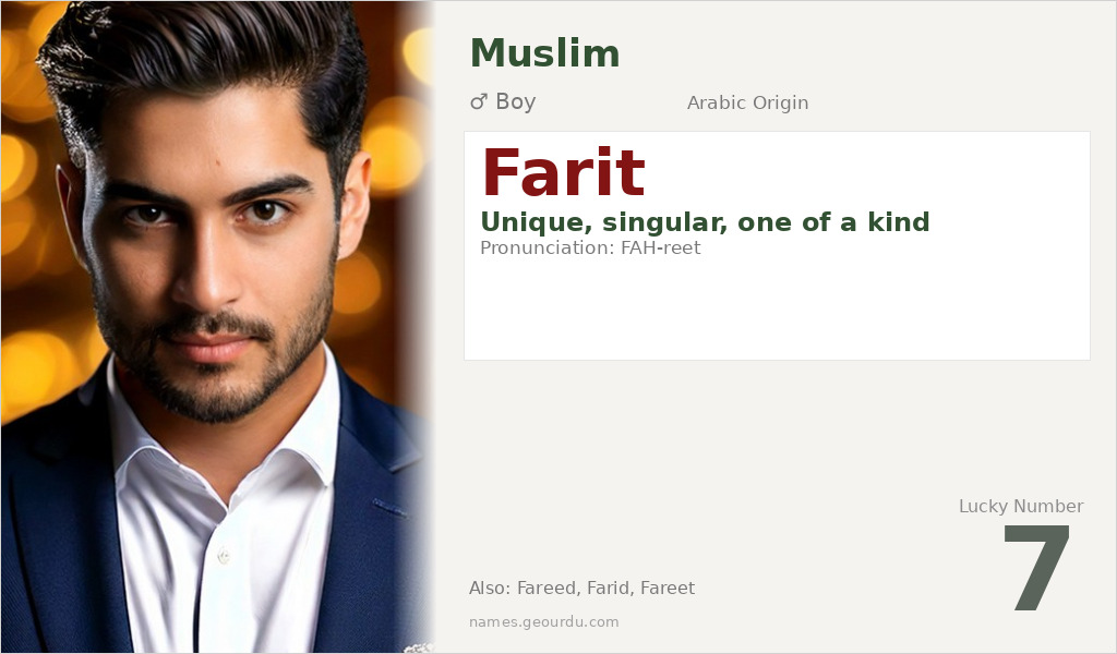 Farit Name Meaning and Details