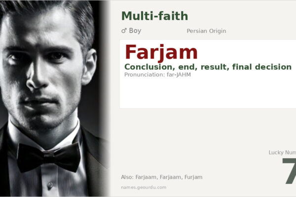 Farjam Name Meaning — Persian Origin, Boy Name & Details (2025)