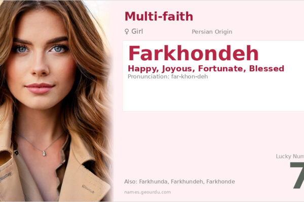 Farkhondeh Meaning — Origin, Gender & Details (2025)