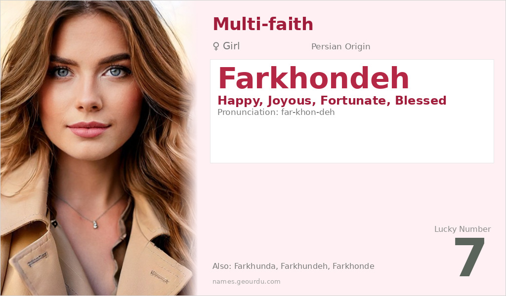 Farkhondeh Name Meaning and Details