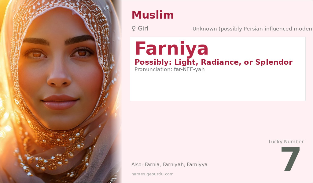 Farniya Name Meaning and Details