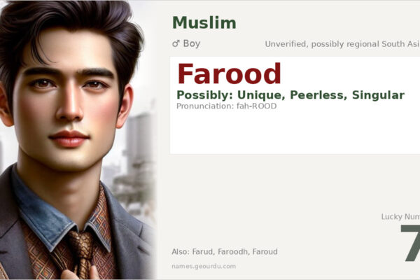 Farood Name Meaning — Origin, Gender & Details (2025)
