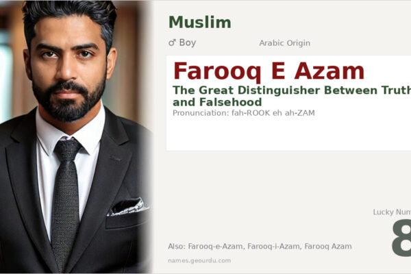 Farooq E Azam Meaning — Arabic Origin, Boy Name & Details (2025)