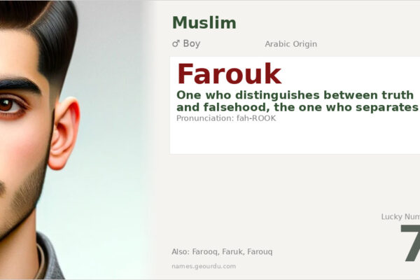 Farouk Name Meaning — Arabic Origin, Boy Name & Islamic Significance (2025)