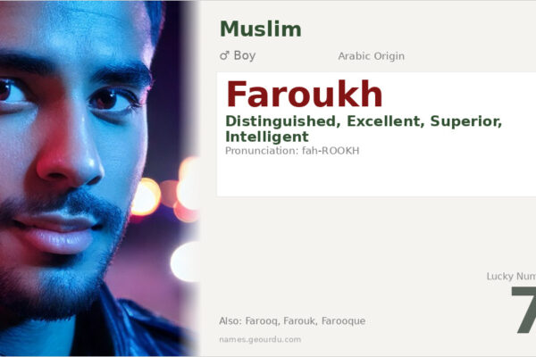 Faroukh Name Meaning — Arabic Origin, Boy Name & Details (2025)