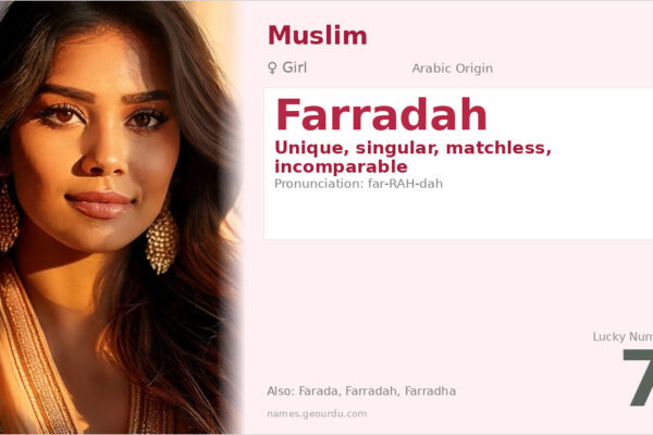 Farradah Name Meaning — Arabic Origin, Girl Name & Details (2025)