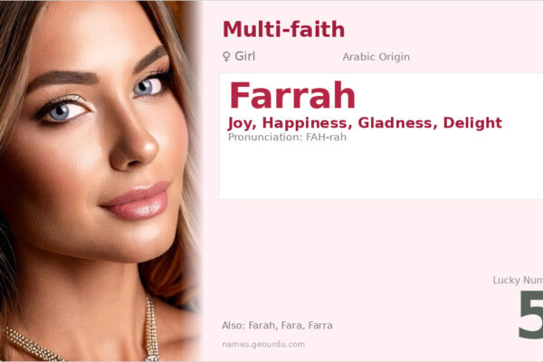 Farrah Name Meaning — Arabic Origin, Girl Name & Details (2025)