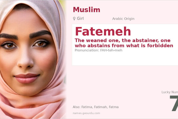Fatemeh Name Meaning — Arabic Origin, Girl Name & Islamic Significance (2025)