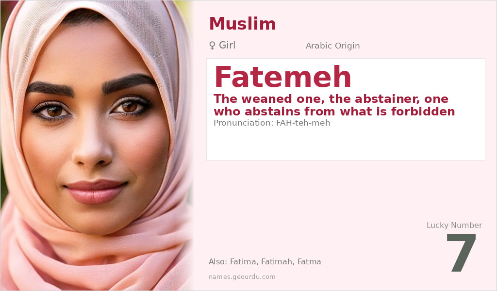 Fatemeh Name Meaning and Details