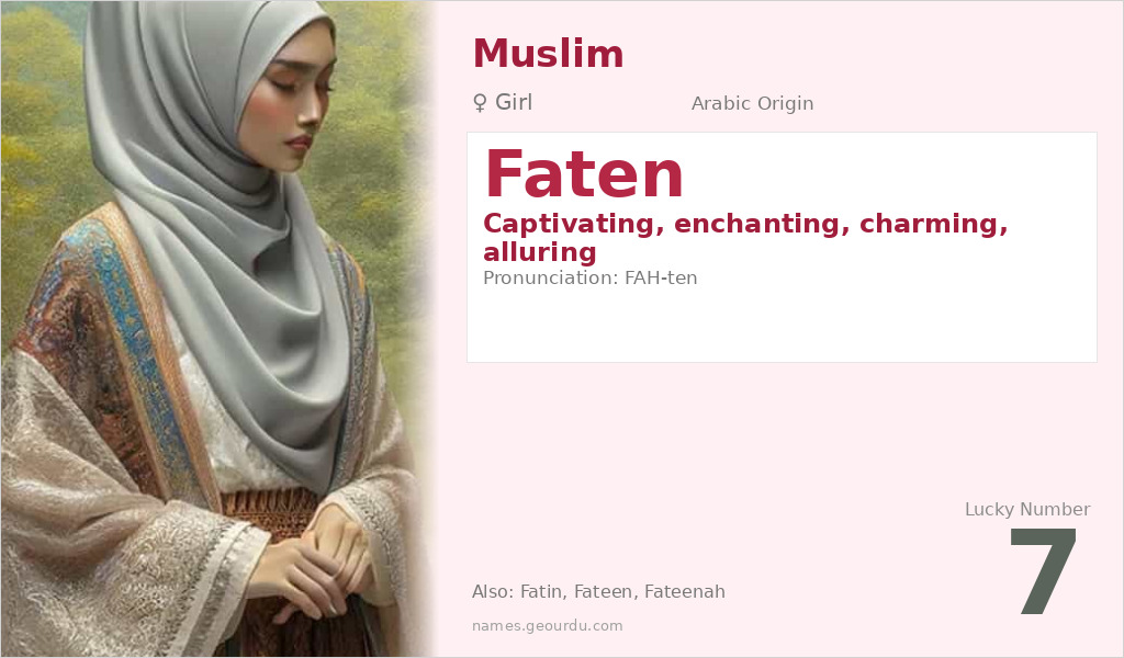 Faten Name Meaning and Details