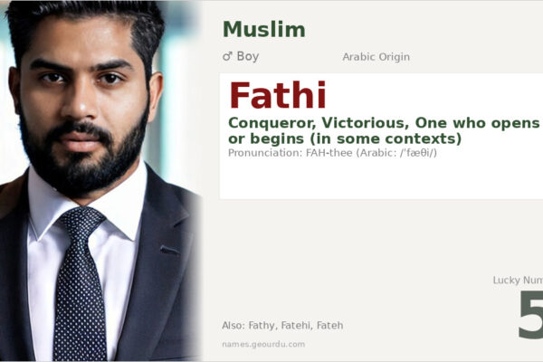 Fathi Name Meaning — Arabic Origin, Boy & Details (2025)