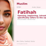 Fatihah Name Meaning and Details