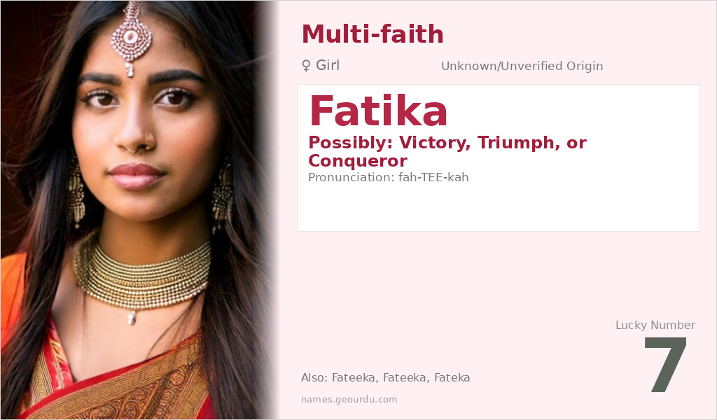 Fatika Name Meaning and Details