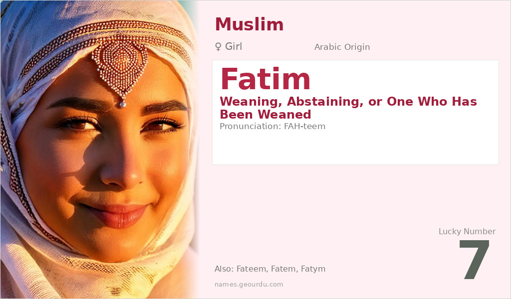 Fatim Name Meaning and Details