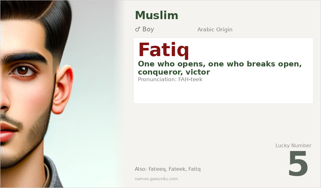 Fatiq Name Meaning and Details
