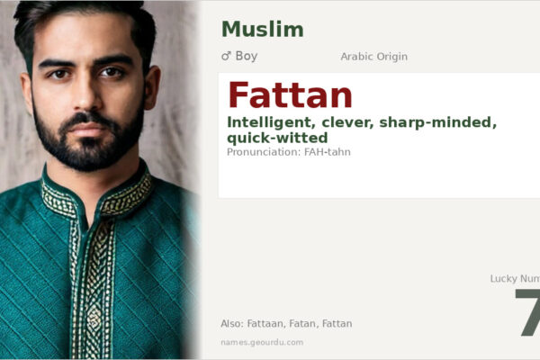Fattan Name Meaning — Arabic Origin, Boy & Details (2025)