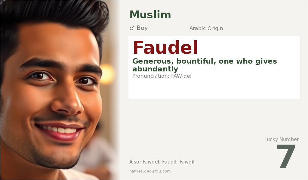 Faudel Name Meaning and Details