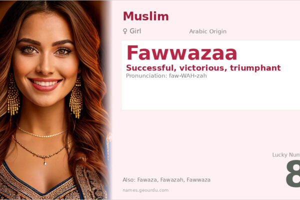Fawwazaa Name Meaning — Arabic Origin, Girl & Details (2025)