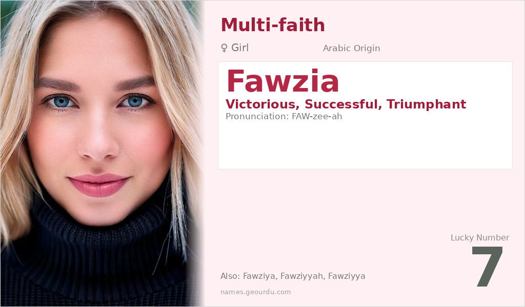 Fawzia Name Meaning and Details