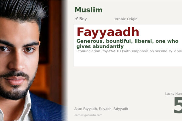 Fayyaadh Name Meaning — Arabic Origin, Boy Name & Details (2025)
