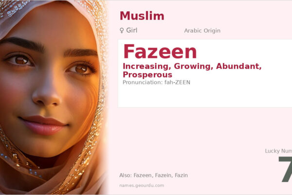 Fazeen Name Meaning — Arabic Origin, Girl Name & Details (2025)