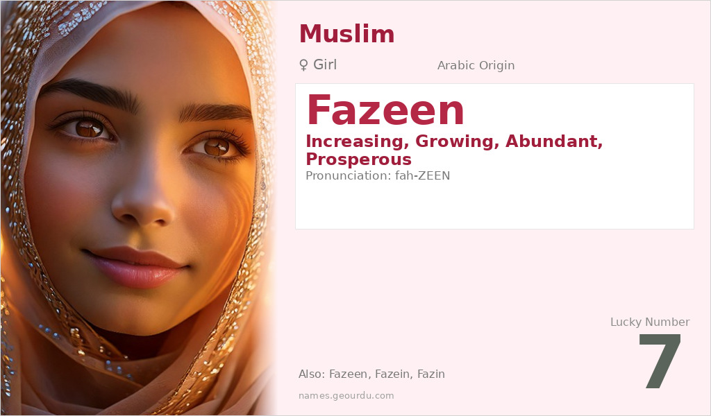 Fazeen Name Meaning and Details