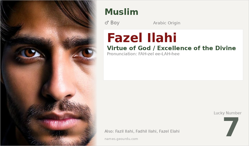 Fazel Ilahi Name Meaning and Details