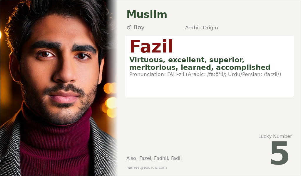 Fazil Name Meaning and Details