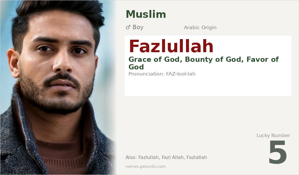 Fazlullah Name Meaning and Details