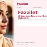 Fazzilet Name Meaning and Details