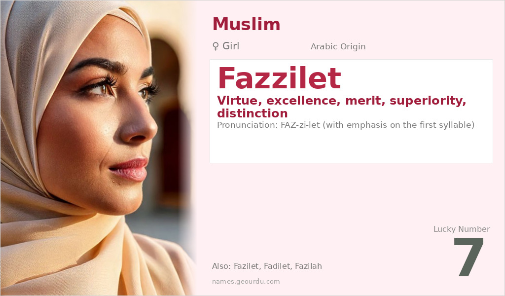 Fazzilet Name Meaning and Details