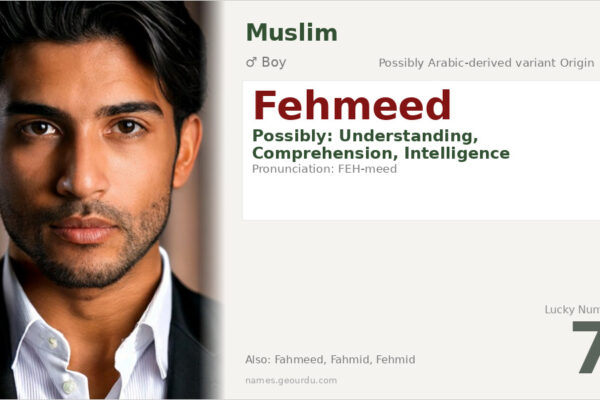 Fehmeed Name Meaning — Origin, Gender & Details (2025)
