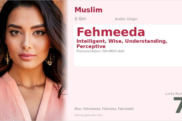 Fehmeeda Name Meaning — Arabic Origin, Girl Name & Details (2025)