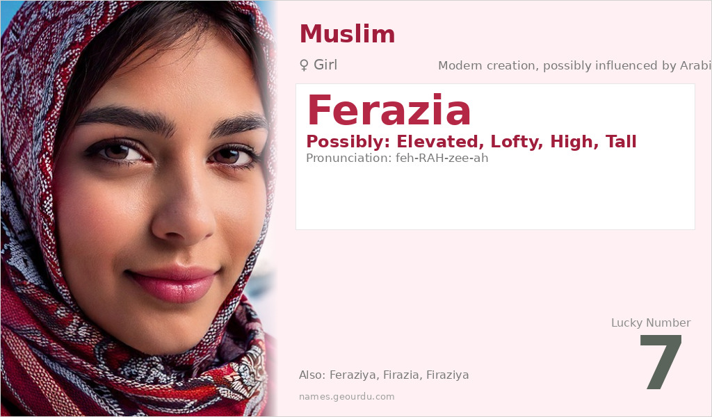 Ferazia Name Meaning and Details