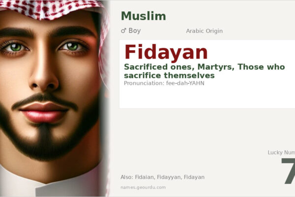 Fidayan Name Meaning — Arabic Origin, Boy Name & Details (2025)