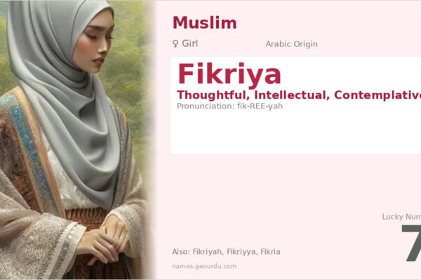 Fikriya Name Meaning — Arabic Origin, Girl Name & Details (2025)
