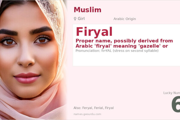 Firyal Name Meaning — Arabic Origin, Girl’s Name & Details (2025)