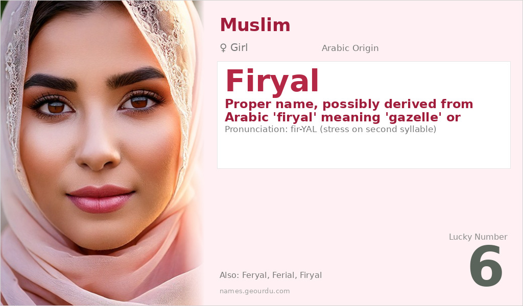 Firyal Name Meaning and Details