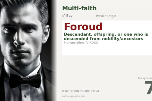 Foroud Name Meaning — Persian Origin, Boy Name & Details (2025)