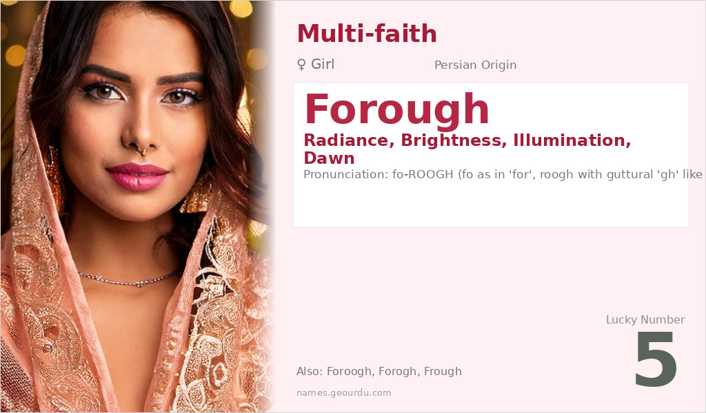 Forough Name Meaning and Details