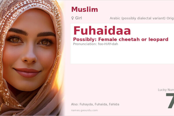 Fuhaidaa Name Meaning — Origin, Gender & Details (2025)