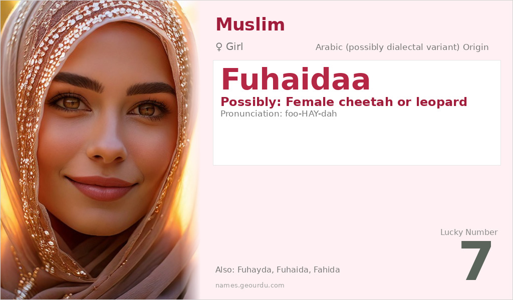 Fuhaidaa Name Meaning and Details